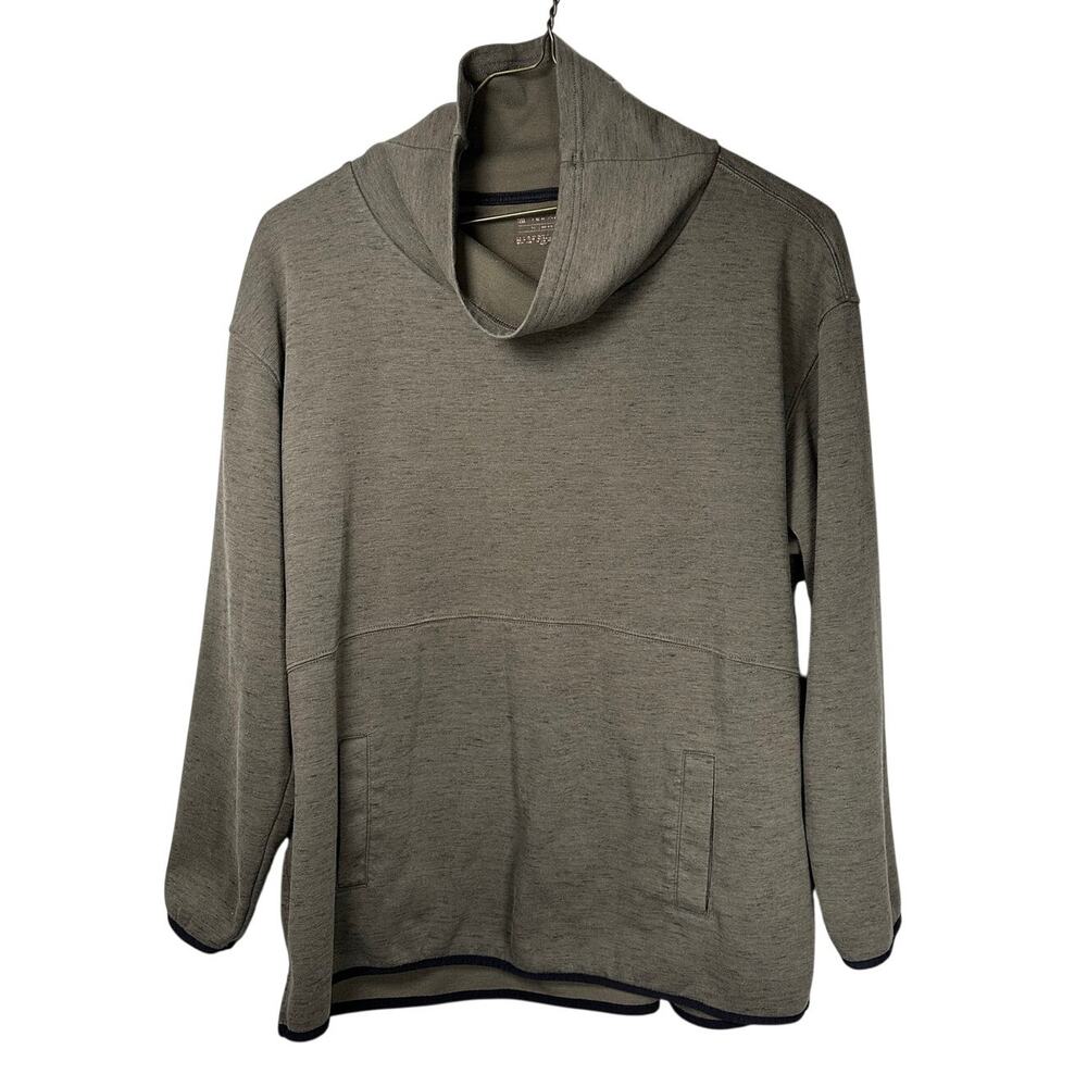 Tek Gear Olive Green Cowl Neck Pullover Sweatshirt Womens XL Pockets